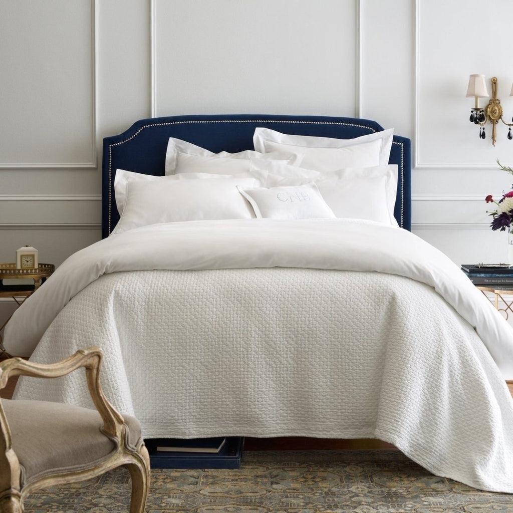 Juliet White Matelassé Coverlets by Peacock Alley
