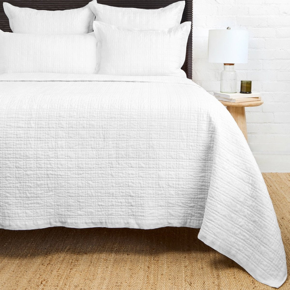 Owen White Quilted Coverlets by Pom Pom at Home