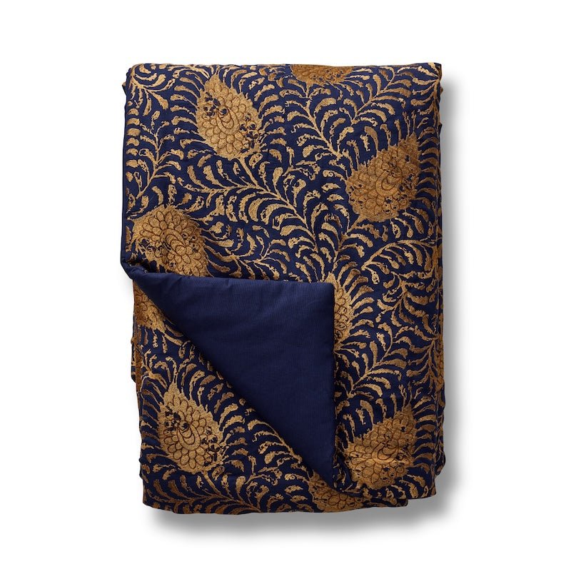 Kinrande Marine/Gold Throw | The Met x Ann Gish