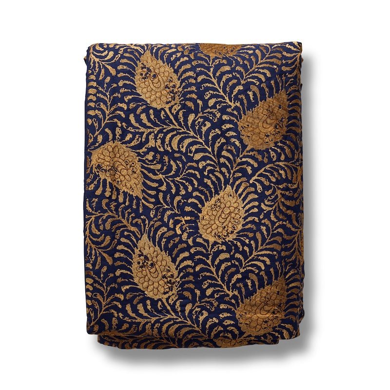 Kinrande Marine/Gold Throw | The Met x Ann Gish