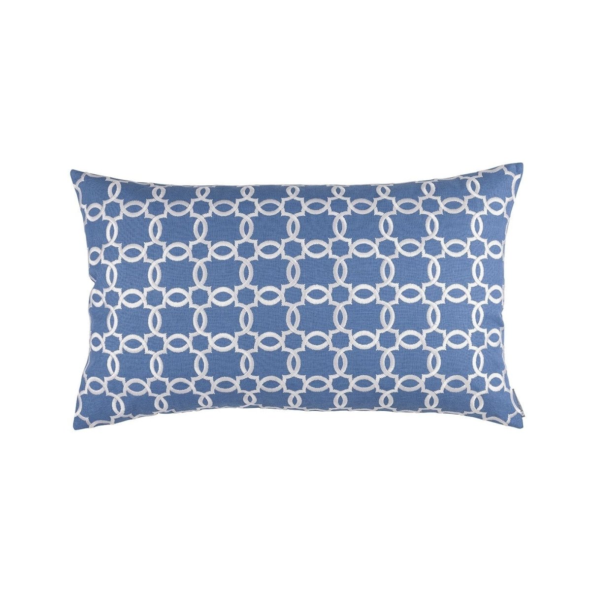 Lynx Azure & White Large Pillow by Lili Alessandra