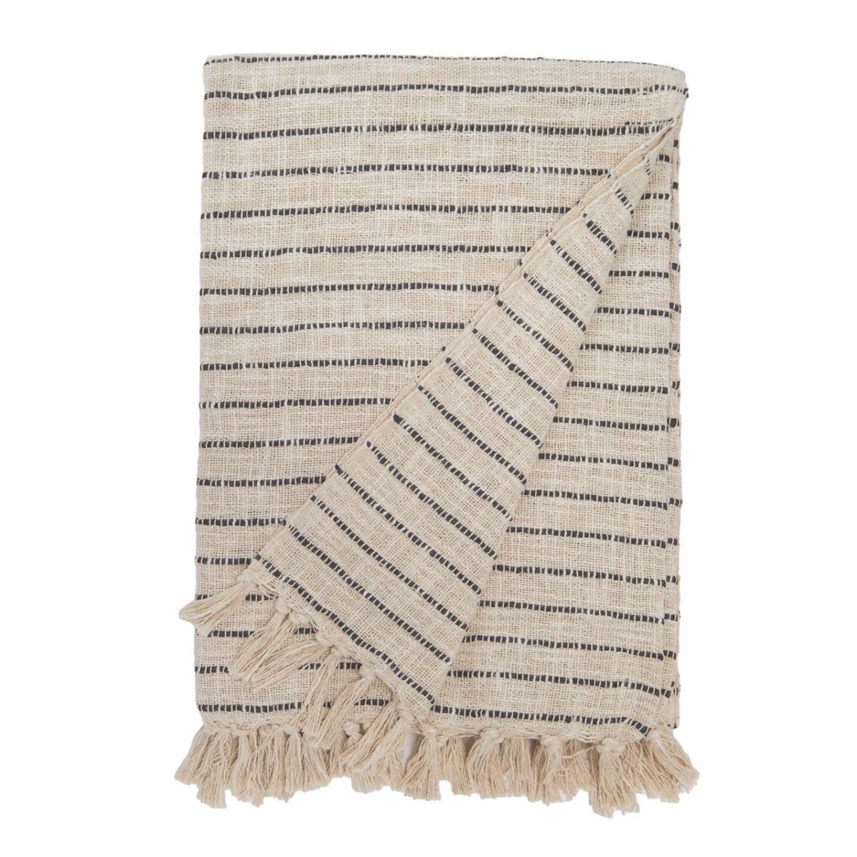 Jojo Charcoal Oversized Throw Blanket by Pom Pom at Home