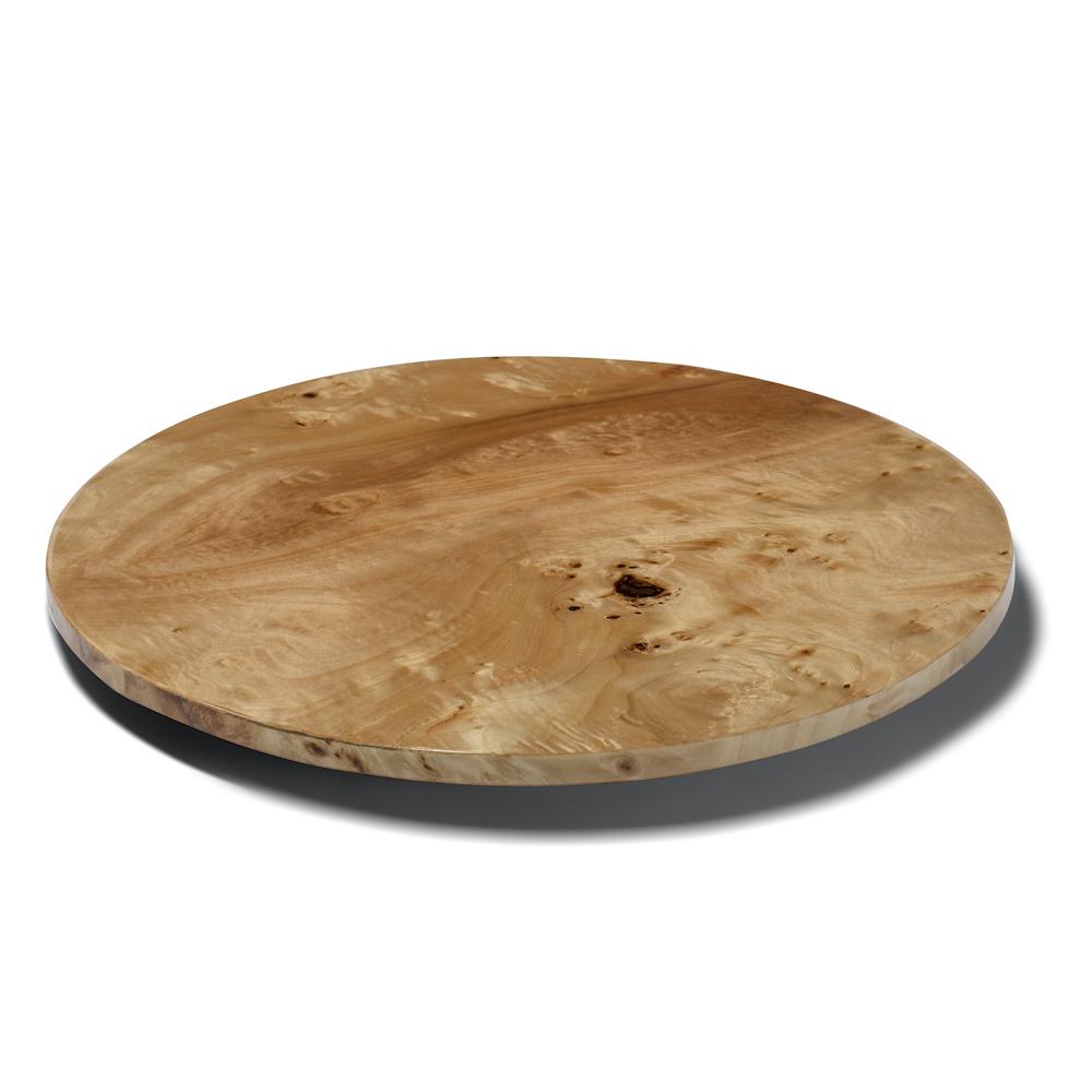 Burl Veneer Revolving Tray