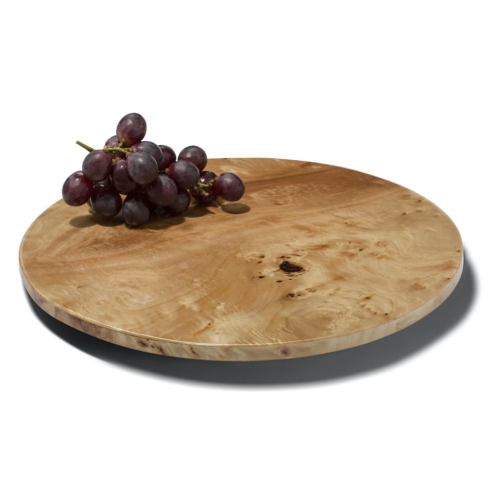 Burl Veneer Revolving Tray