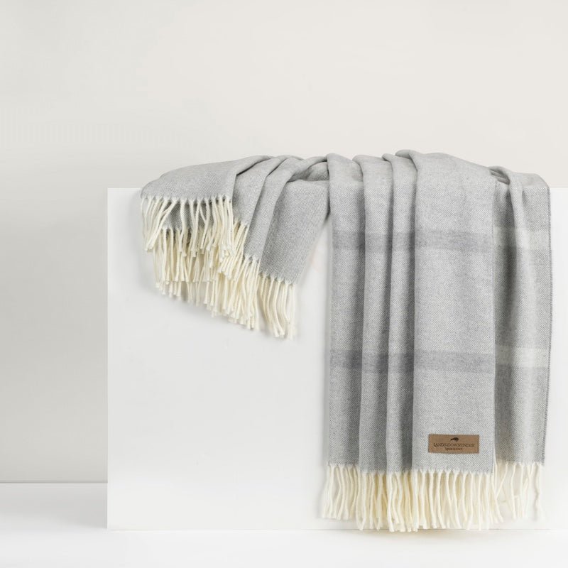 Pebble Montauk Stripe Herringbone Throw by Lands Downunder