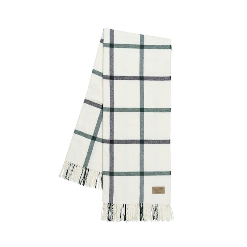 Pine and Graphite Tattersall Plaid Throw by Lands Downunder