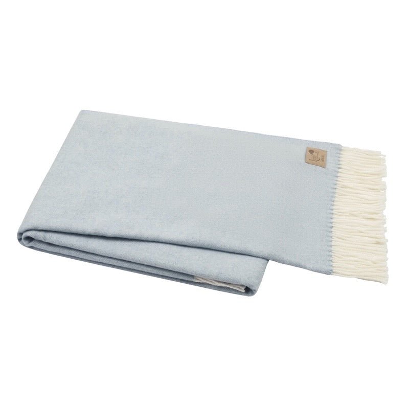 Italian Herringbone Crystal Blue Throw by Lands Downunder
