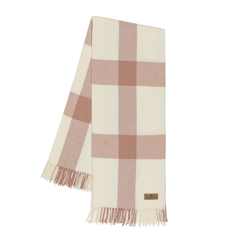 Rose Quartz Wellington Plaid Throw by Lands Downunder