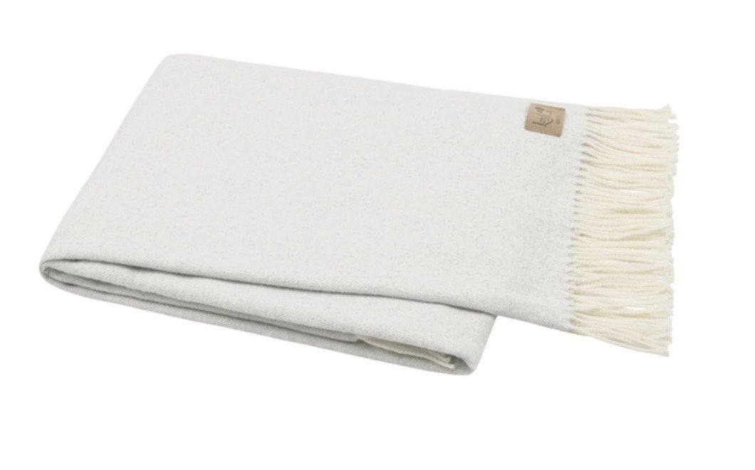 Italian Herringbone Throw Silver by Lands Downunder