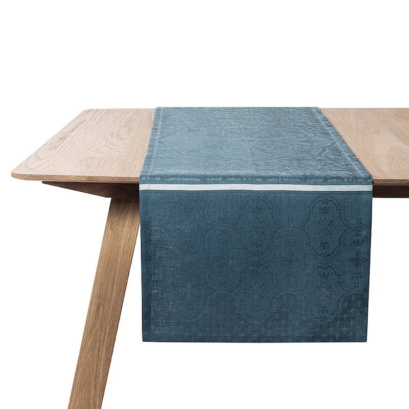 Armoiries Cerulean Blue Table Linens by Le Jacquard Français