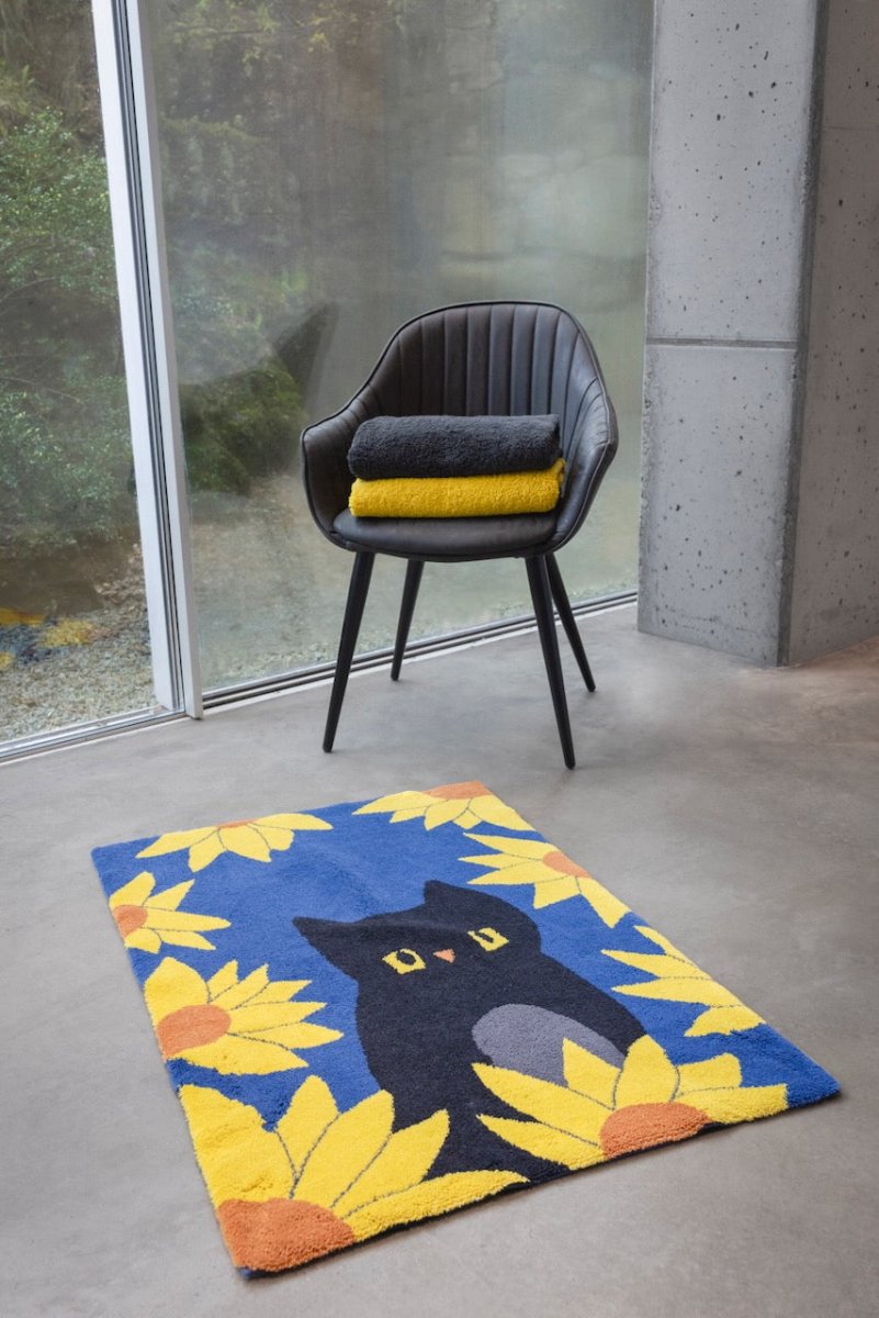 Lea's Cat Cadette Blue 332 Bath Rug by Abyss Habidecor | Limited Edition