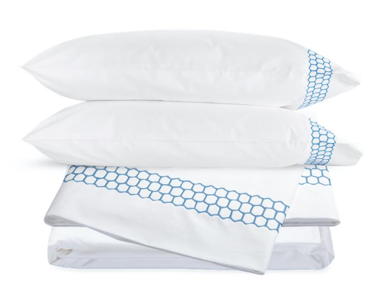 Liana Ocean Blue Sheet Set by Matouk