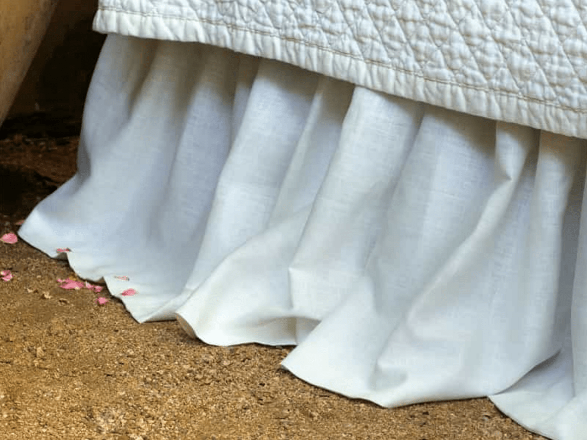 Emily White Quilted Linen Bedding by Lili Alessandra