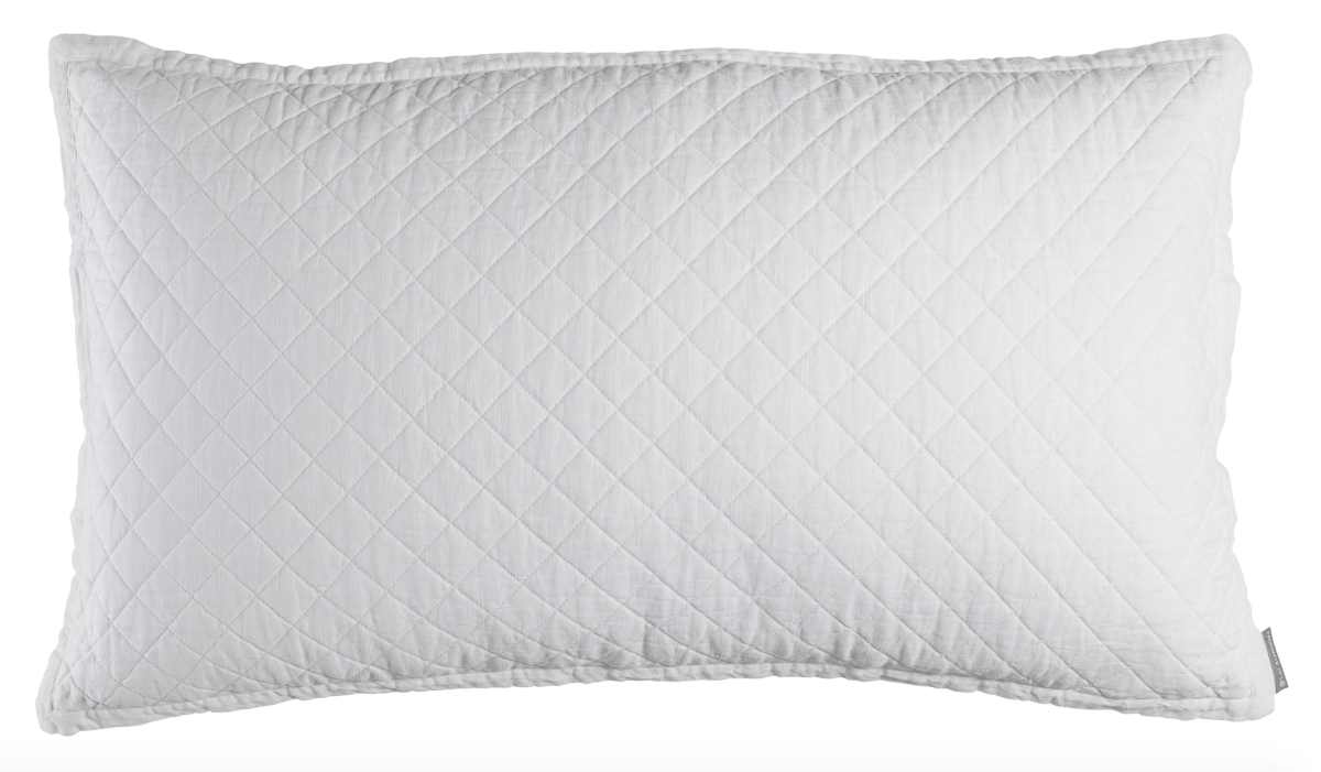 Emily White Quilted Linen Bedding by Lili Alessandra