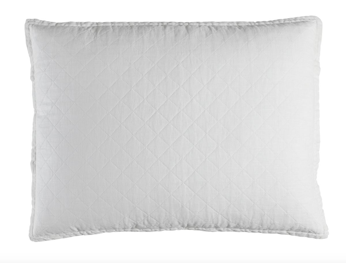 Emily White Quilted Linen Bedding by Lili Alessandra