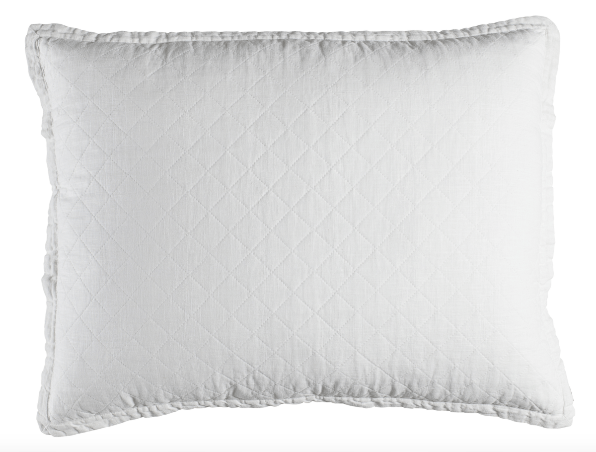 Emily White Quilted Linen Bedding by Lili Alessandra