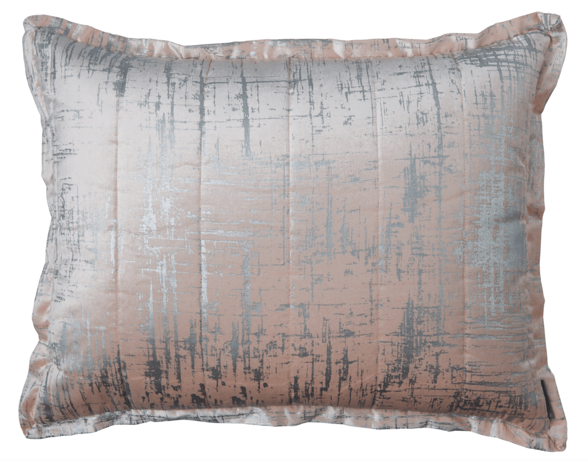 Moderne Blush and Silver Standard Pillow by Lili Alessandra