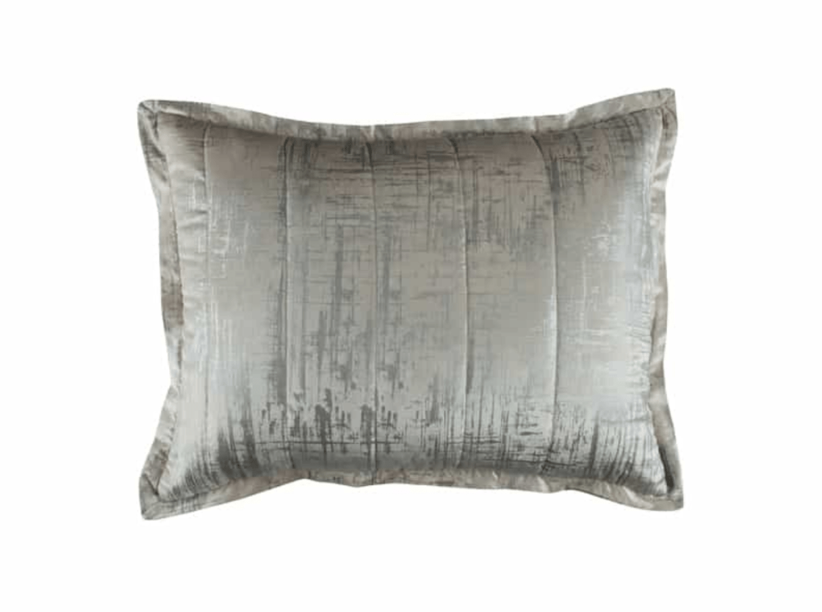 Moderne Ivory and Silver Standard Pillow by Lili Alessandra