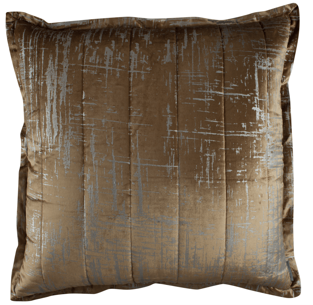Moderne Straw and Silver Euro Pillow by Lili Alessandra