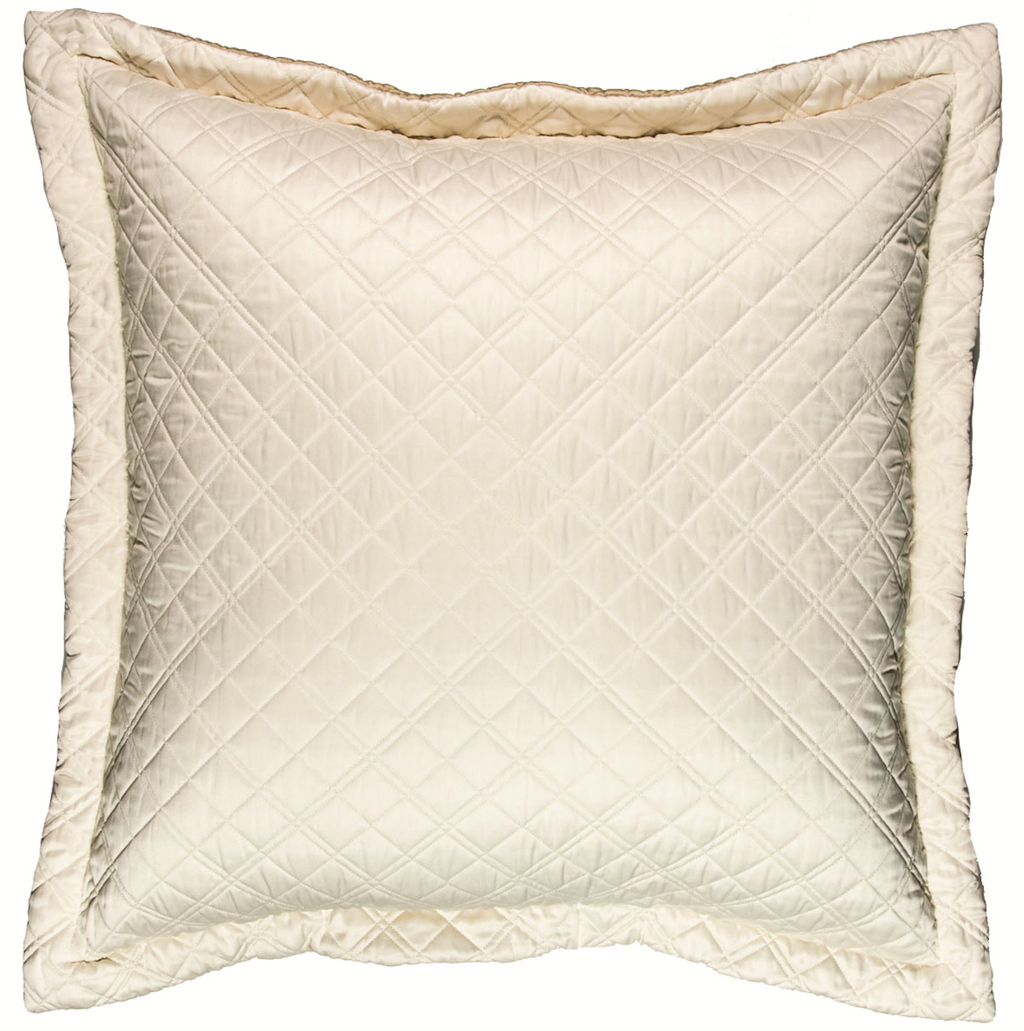 Silk & Sensibility Ivory and Ecru Quilted Coverlet Set