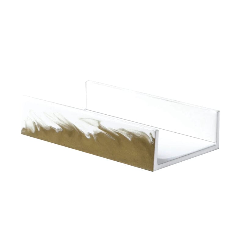 Lava Pure White & Gold Bath Accessories by Mike + Ally