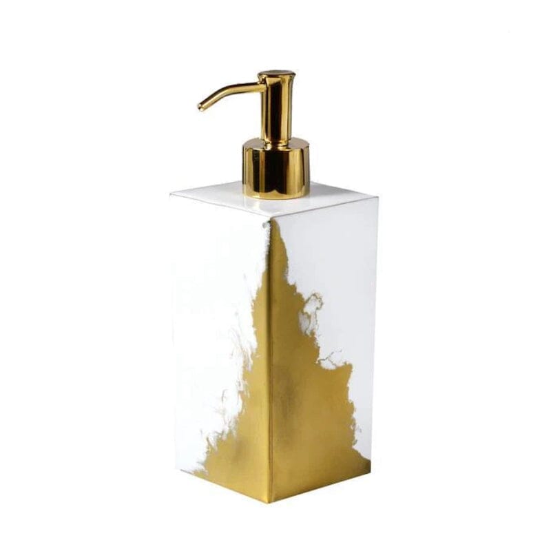 Lava Pure White & Gold Bath Accessories by Mike + Ally