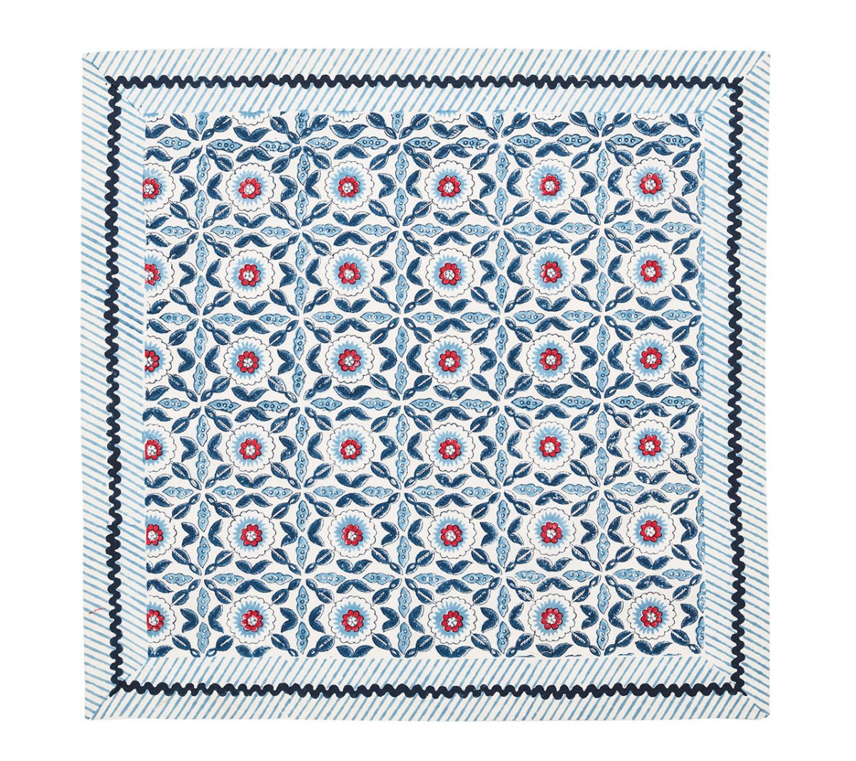 Majorelle Napkin in Red, White & Blue Set of 4 by Kim Seybert