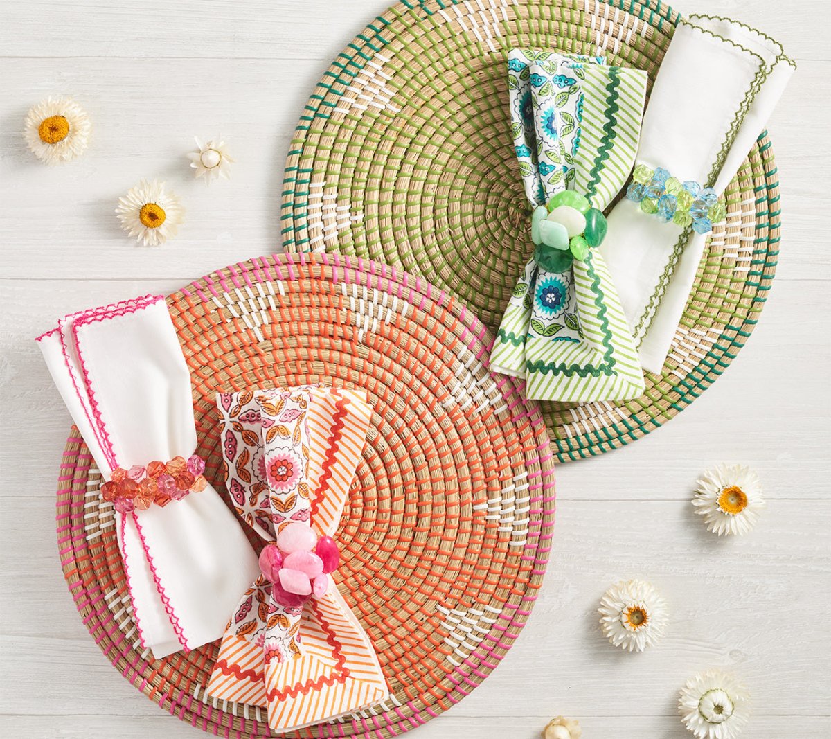 Majorelle Placemat in Green Set of 4 by Kim Seybert