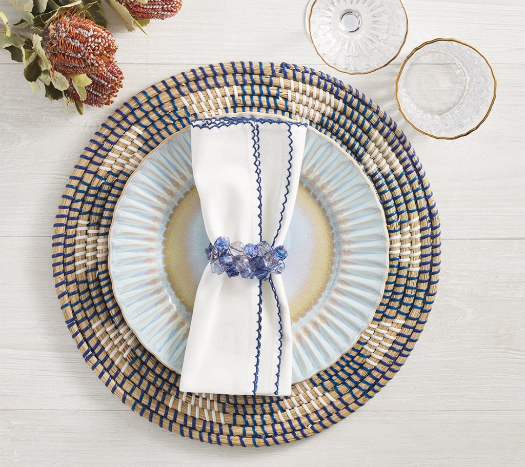 Majorelle Placemat in Navy & Blue Set of 4 by Kim Seybert