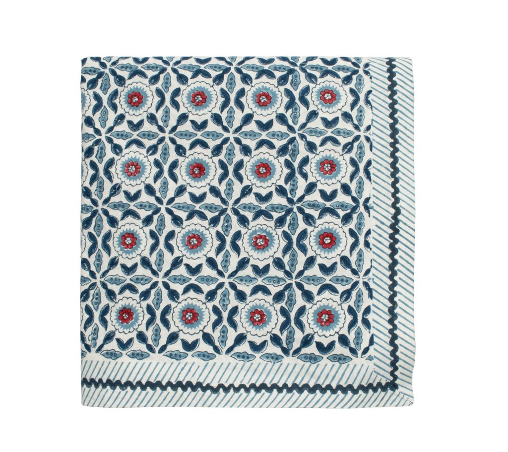 Majorelle Tablecloth in Red, White & Blue by Kim Seybert