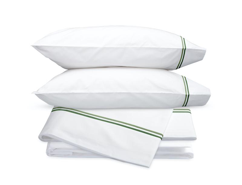 Essex Green Embroidered Hotel Sheet Set by Matouk