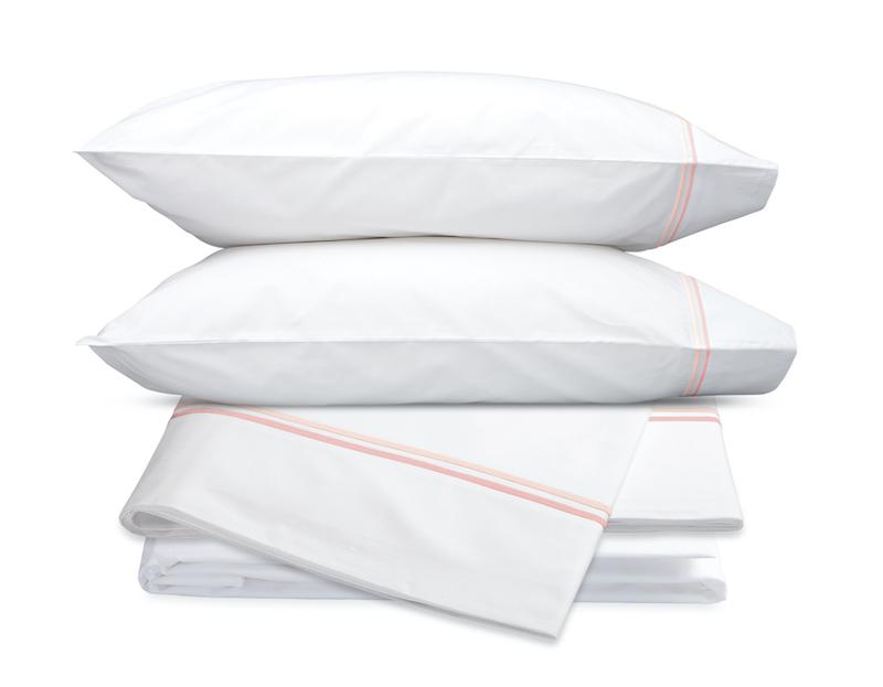 Essex Pink Embroidered Hotel Sheet Set by Matouk