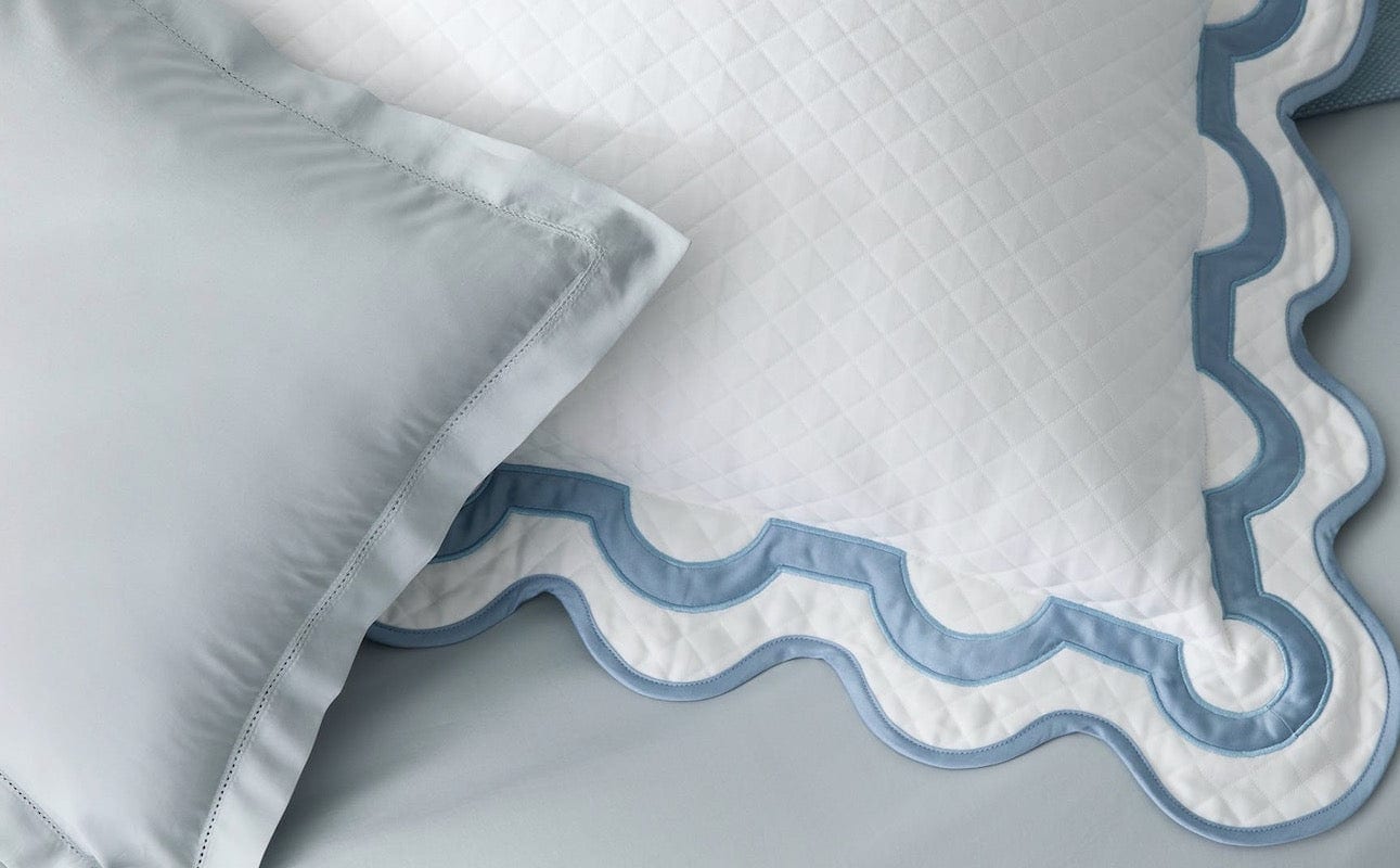 Mirasol Matelasse Hazy Blue Bedding by Matouk