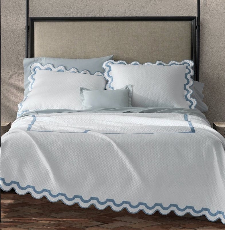 Mirasol Matelasse Hazy Blue Bedding by Matouk