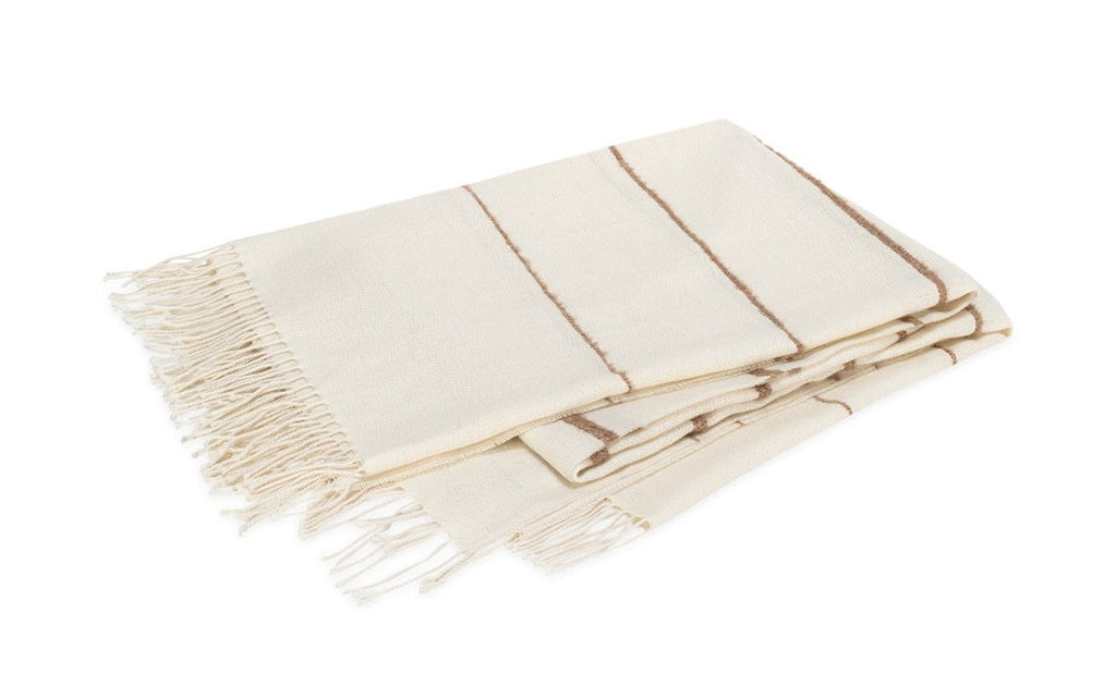 Amelia Stripe Parchment Throw by Matouk