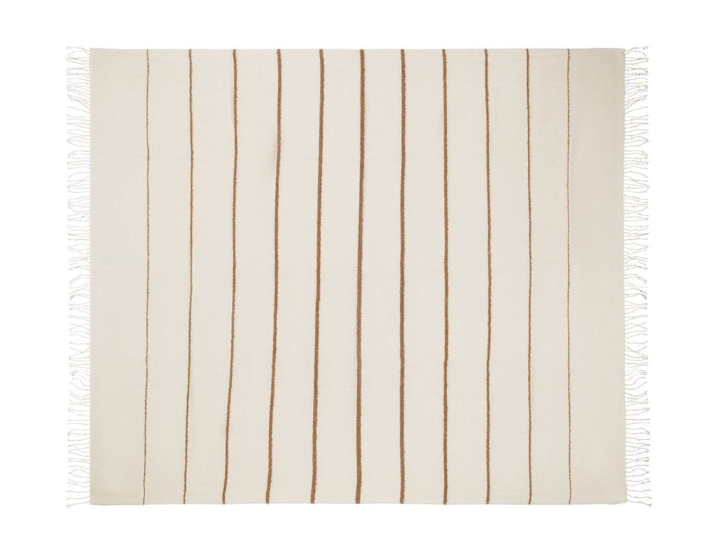 Amelia Stripe Parchment Throw by Matouk