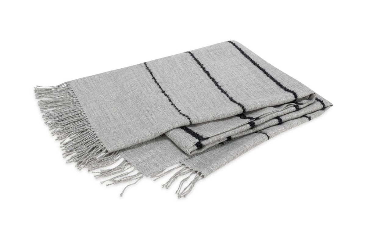 Amelia Stripe Pearl Throw by Matouk