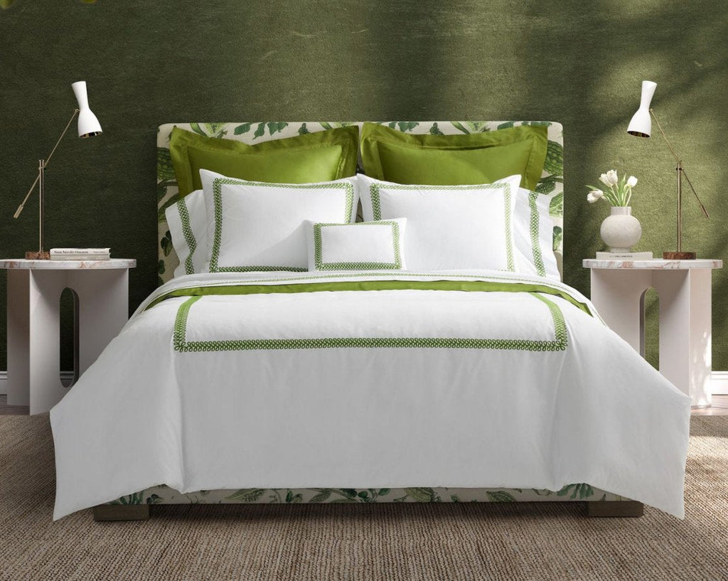 Astor Braid Grass Green Bedding Matouk Schumacher