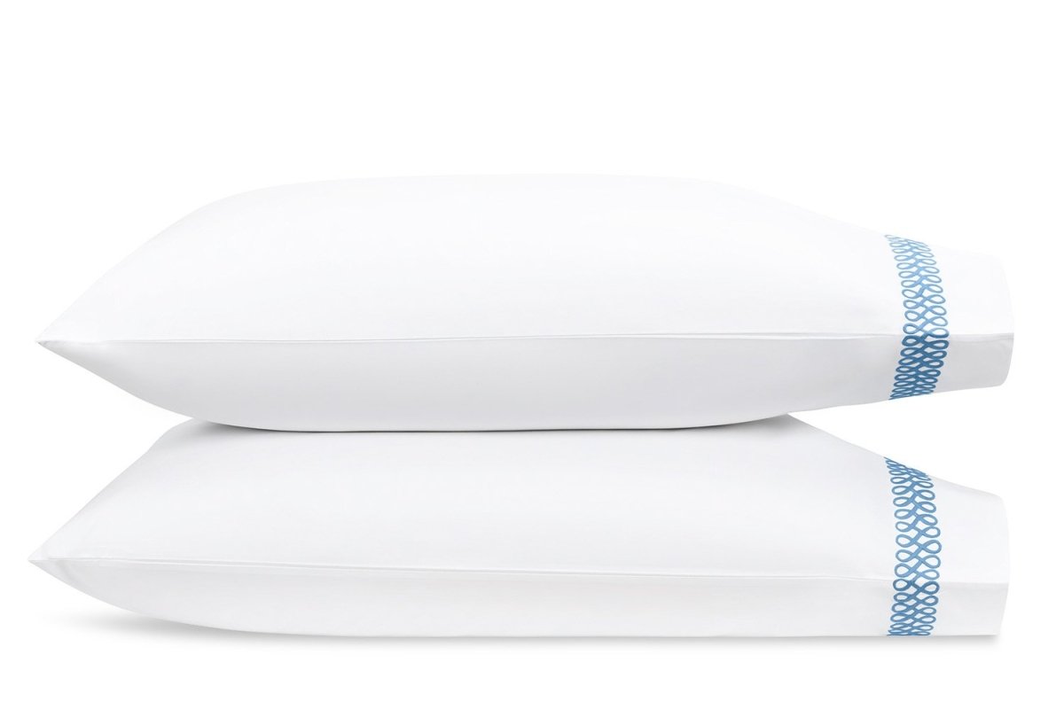 Astor Braid Sky Blue Bedding Matouk Schumacher