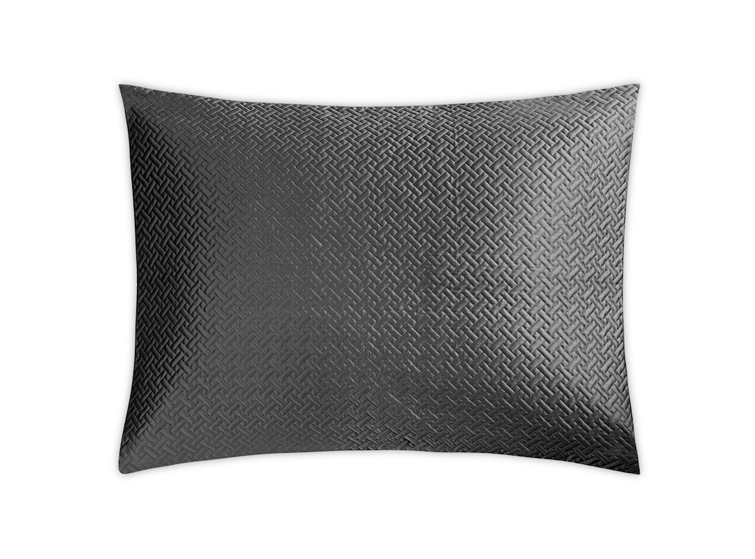 Basketweave Charcoal Quilt by Matouk