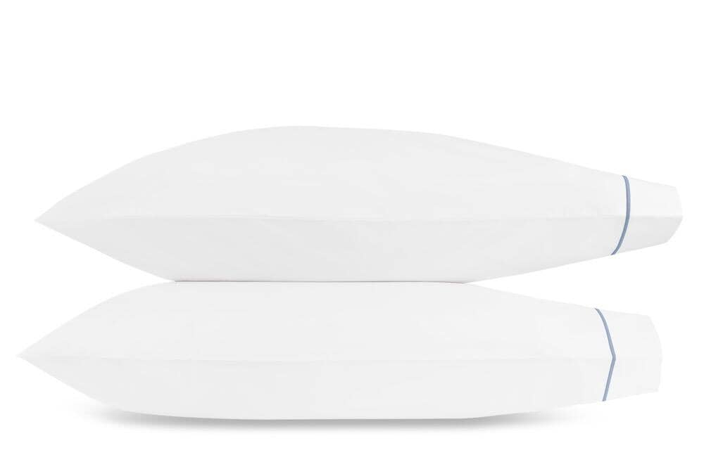 Bergamo Hazy Blue Giza Percale Bedding by Matouk