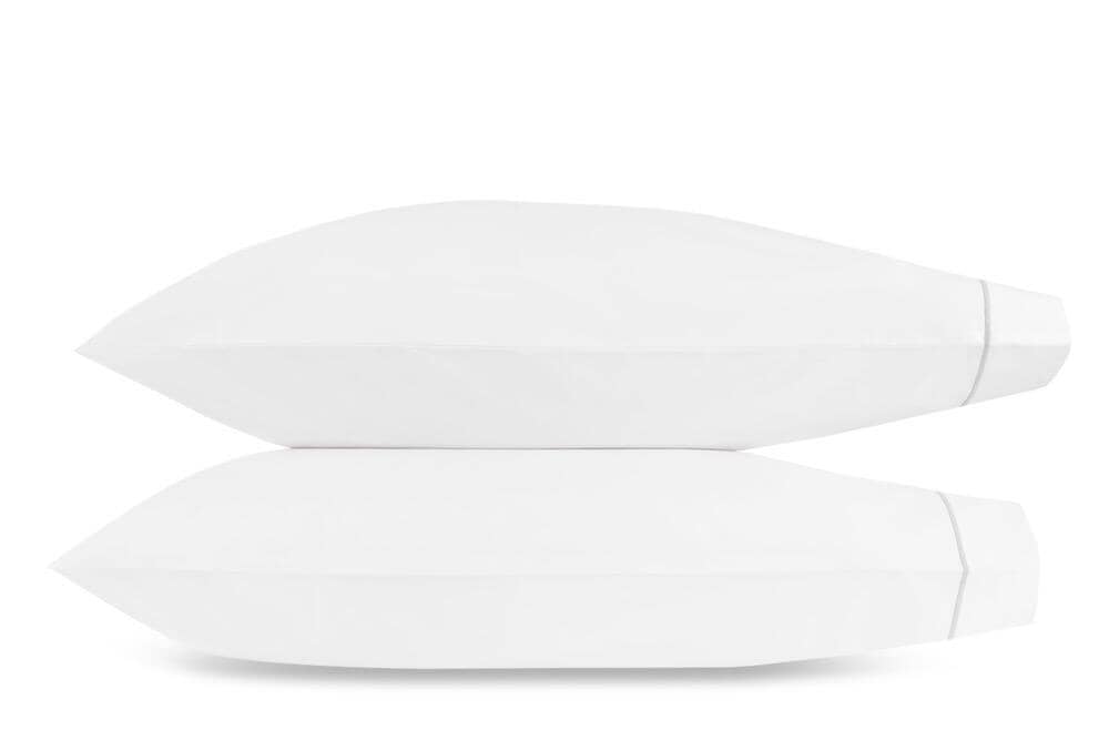 Bergamo Silver Giza Percale Bedding by Matouk