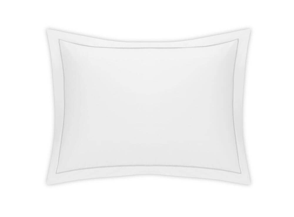 Bergamo Silver Giza Percale Bedding by Matouk