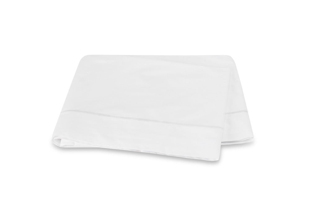 Bergamo White Giza Percale Bedding by Matouk