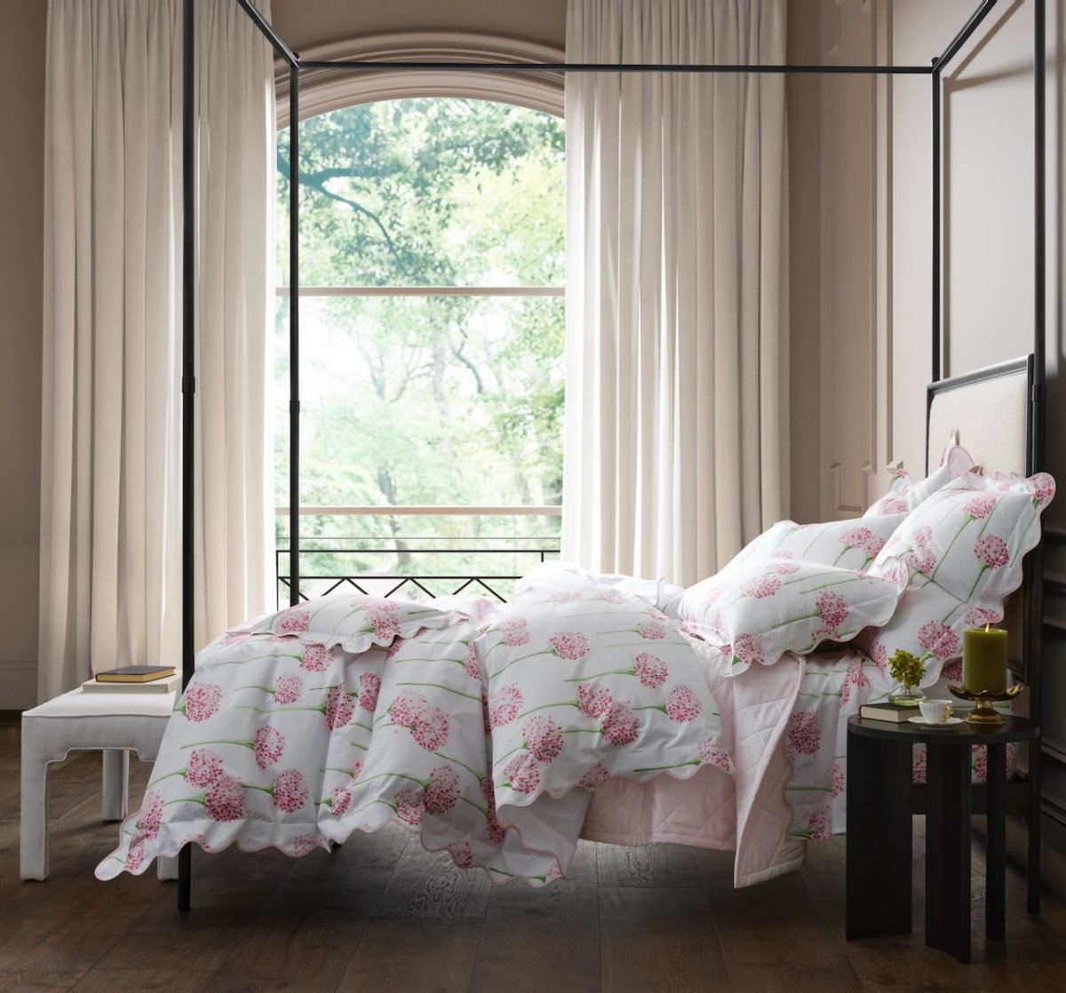 Charlotte Peony Pink Bedding by Matouk Lulu DK