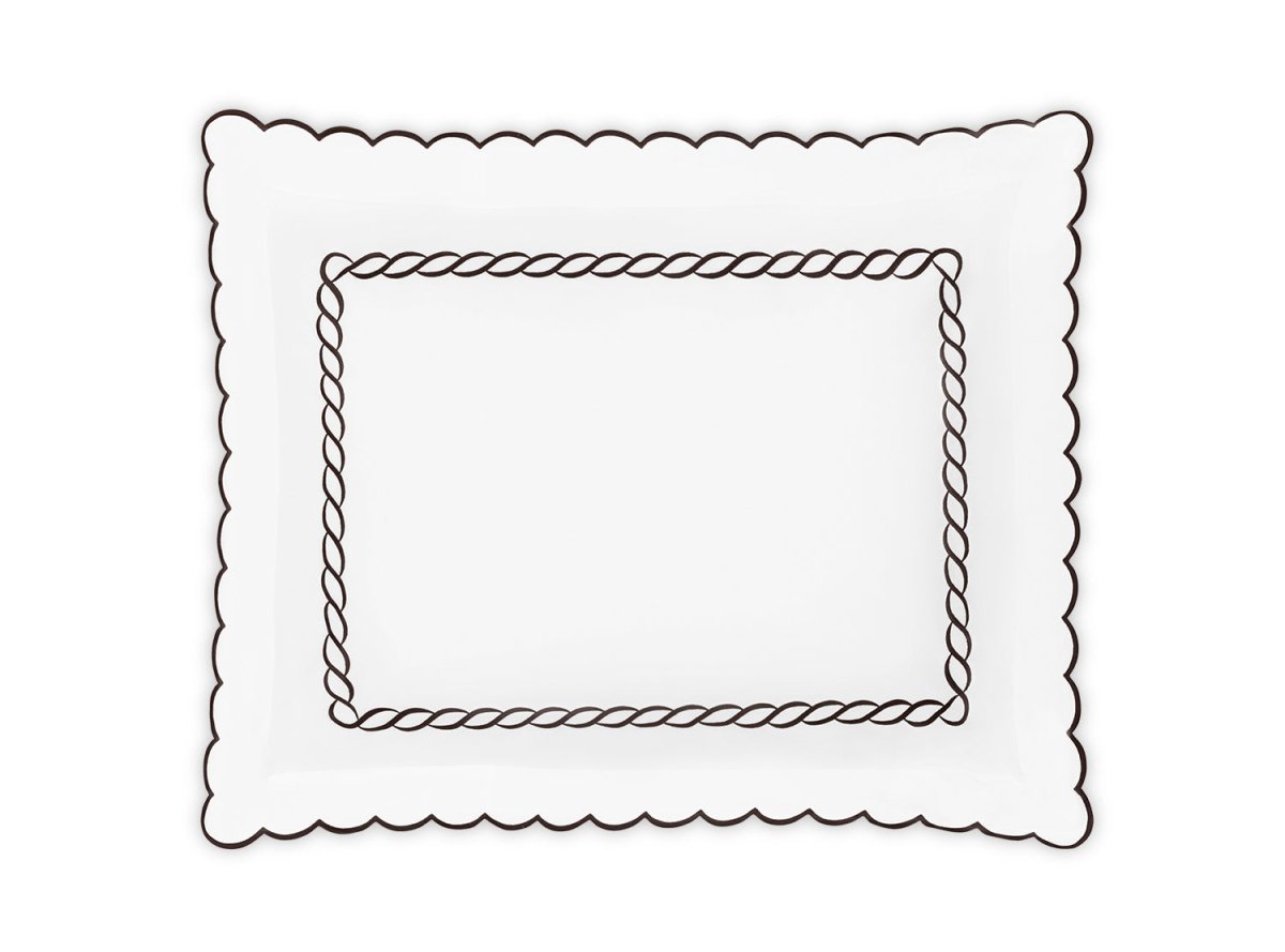 Matouk Classic Chain Scallop Mocha Bedding