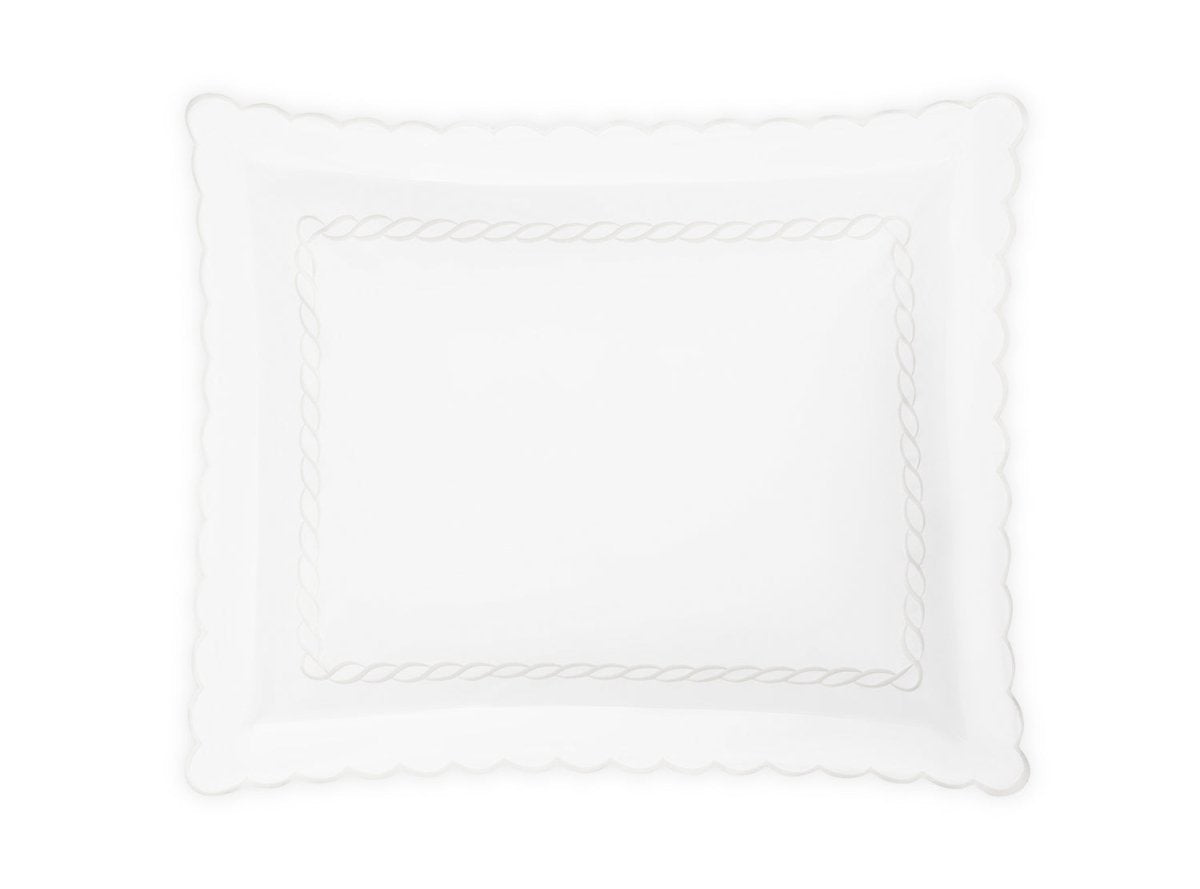 Matouk Classic Chain Scallop White Bedding