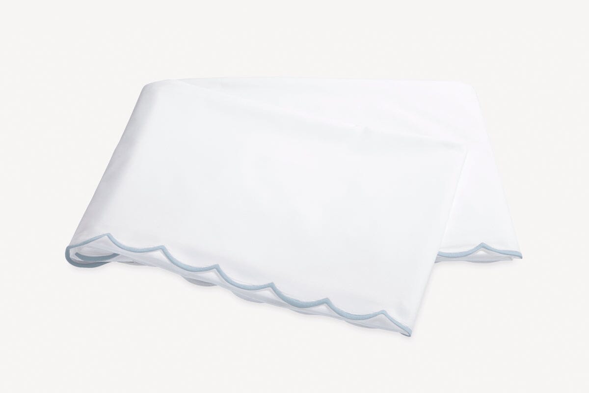 Dakota Scallop Light Blue Bedding by Matouk