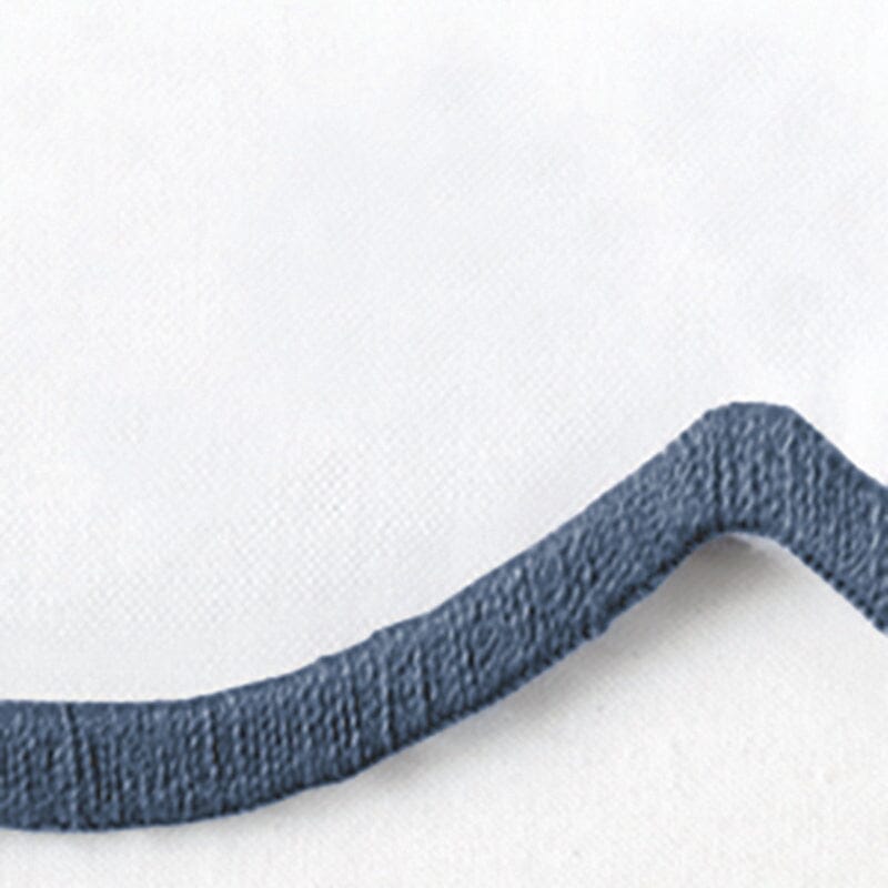 Dakota Scallop Steel Blue Bedding by Matouk