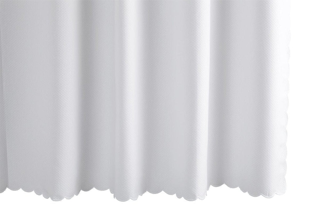 Diamond Pique Scalloped Shower Curtain by Matouk